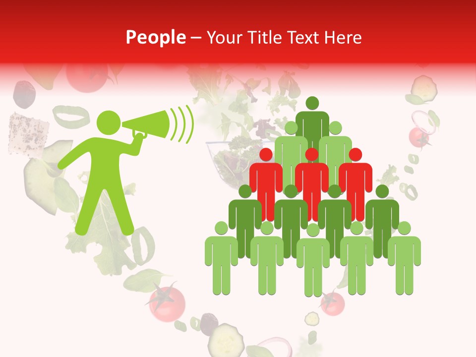 A Picture Of A Salad In A Bowl On A White Background PowerPoint Template