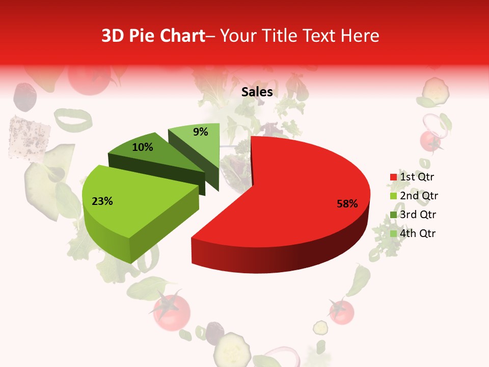 A Picture Of A Salad In A Bowl On A White Background PowerPoint Template