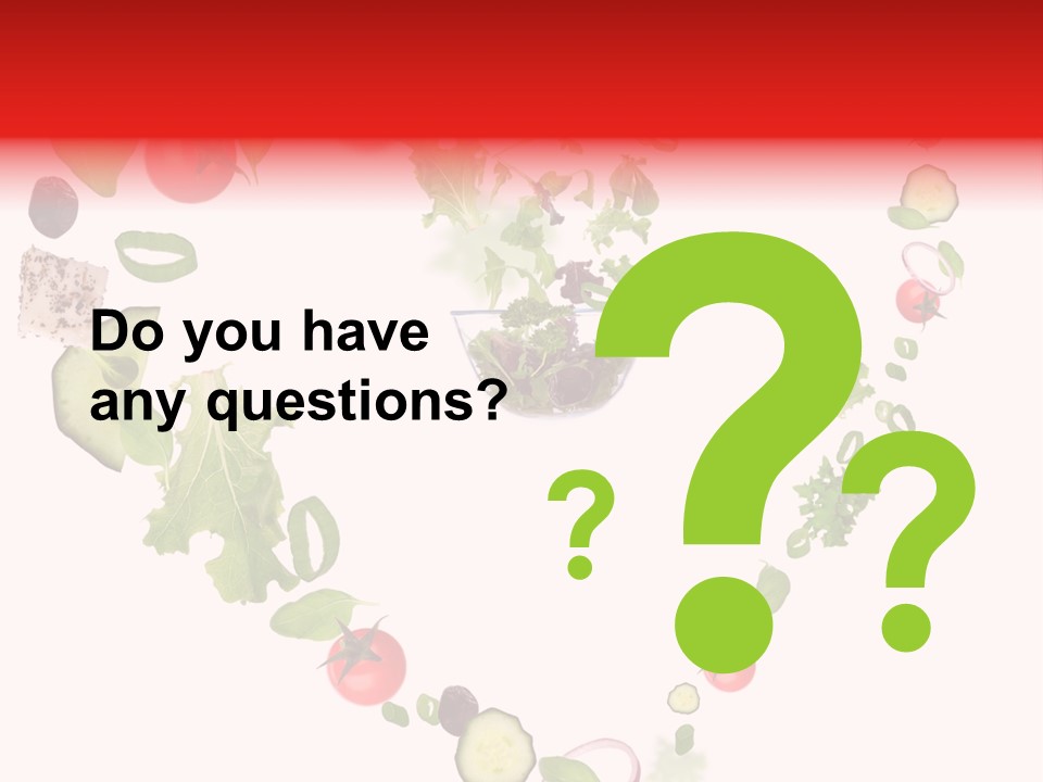 A Picture Of A Salad In A Bowl On A White Background PowerPoint Template