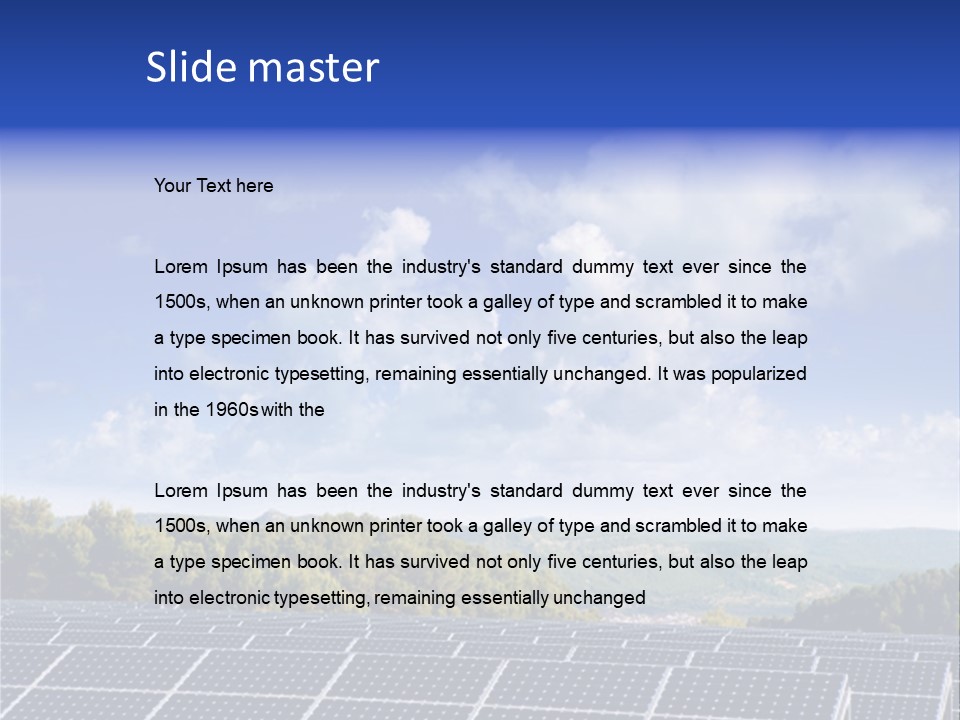 Range Electricity Ecological PowerPoint Template