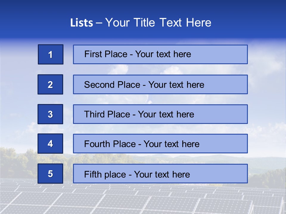 Range Electricity Ecological PowerPoint Template