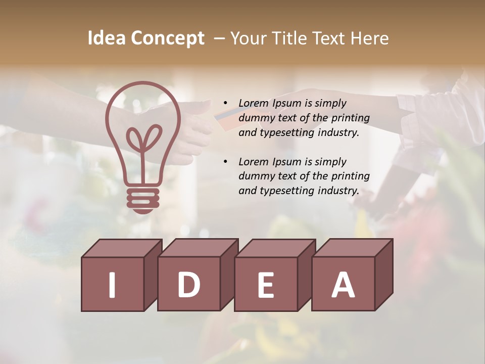 Store Female Credit Card PowerPoint Template