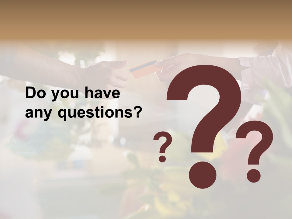 Store Female Credit Card PowerPoint Template