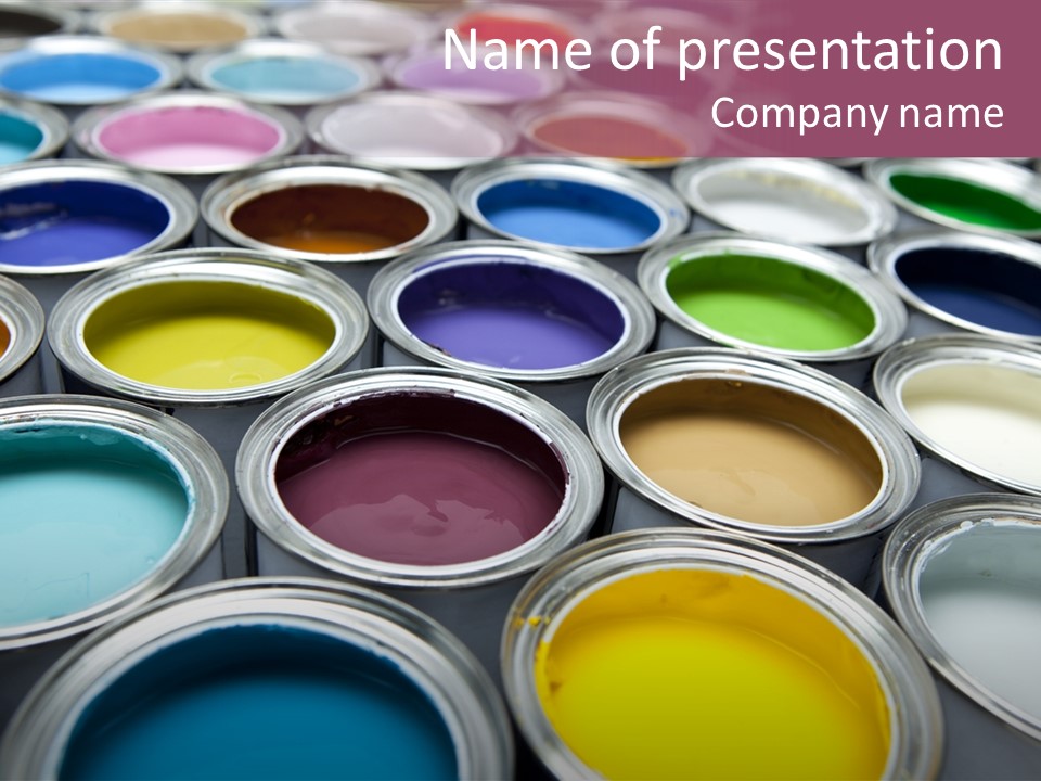 Tin Paint Home Improvement PowerPoint Template