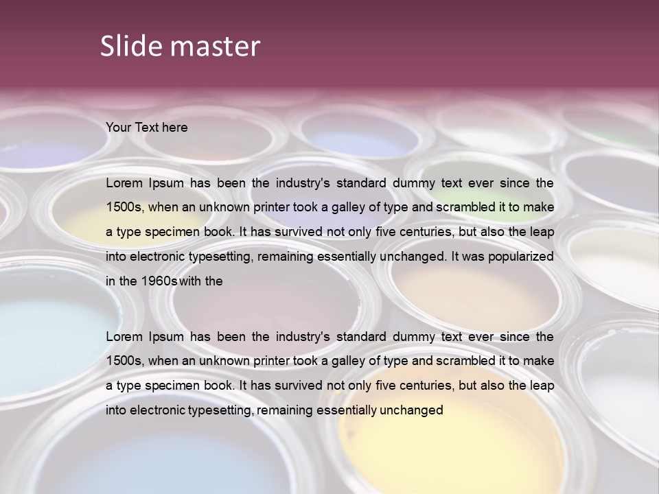 Tin Paint Home Improvement PowerPoint Template