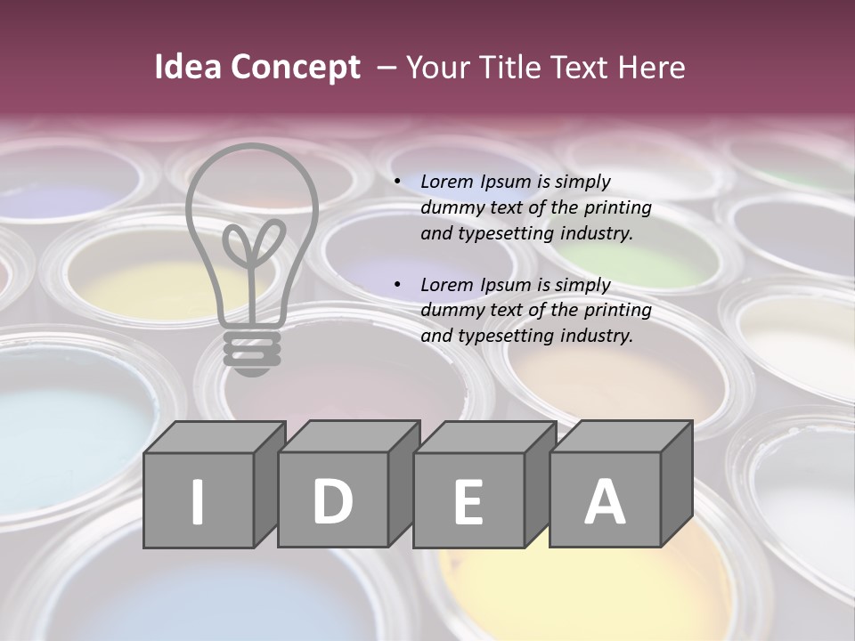 Tin Paint Home Improvement PowerPoint Template