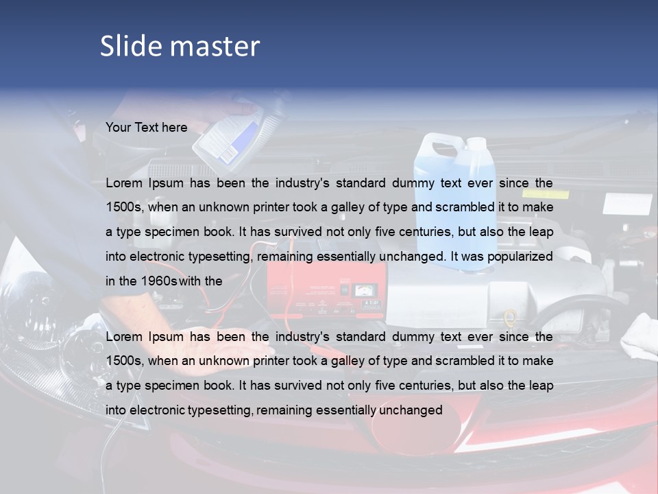 Hood Motor Engine PowerPoint Template