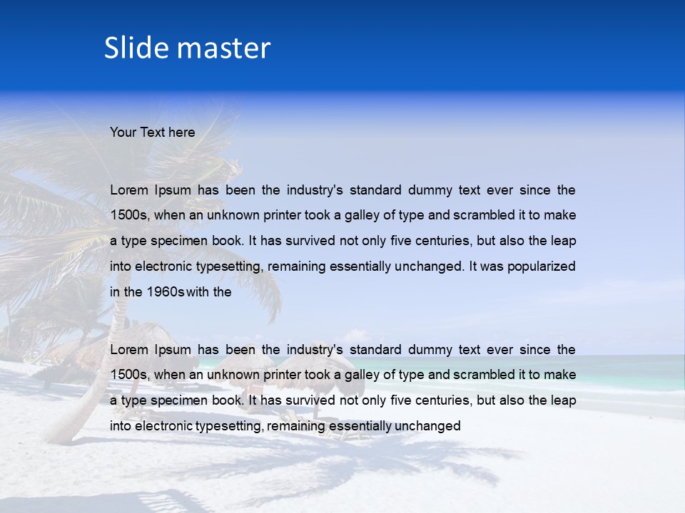 Getaway Sunny Exotic PowerPoint Template