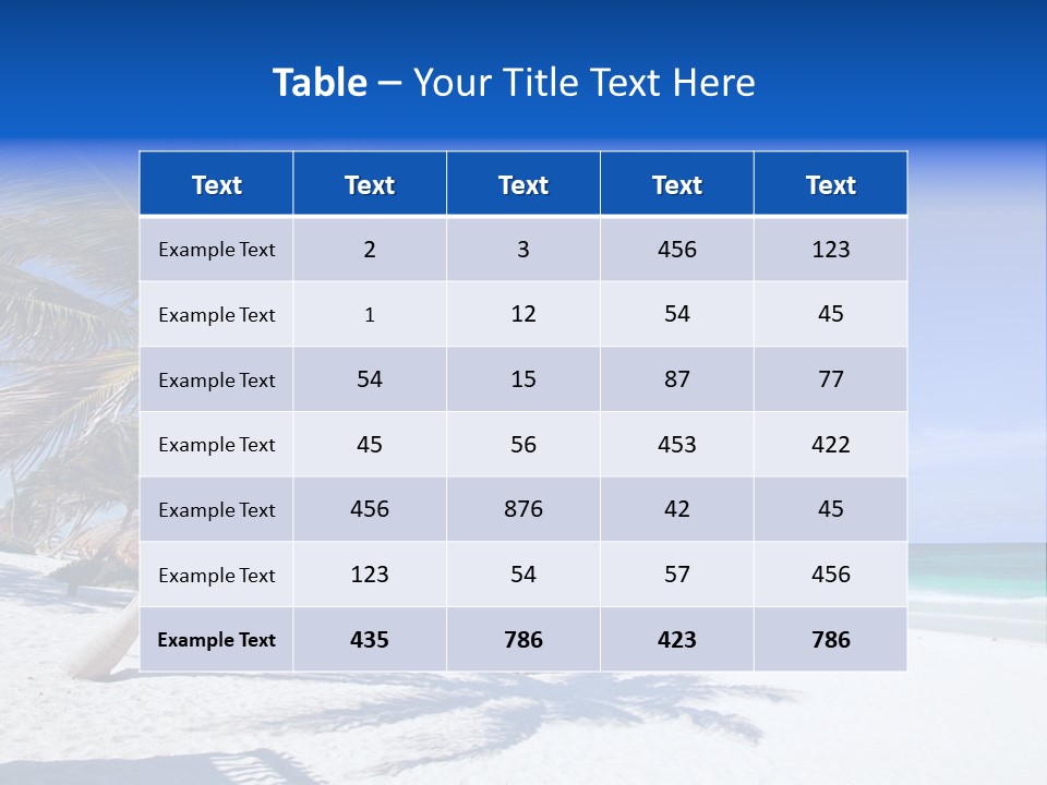 Getaway Sunny Exotic PowerPoint Template