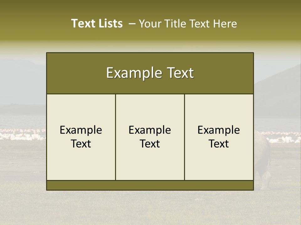 Rhinoceros Lake Nakuru Africa PowerPoint Template