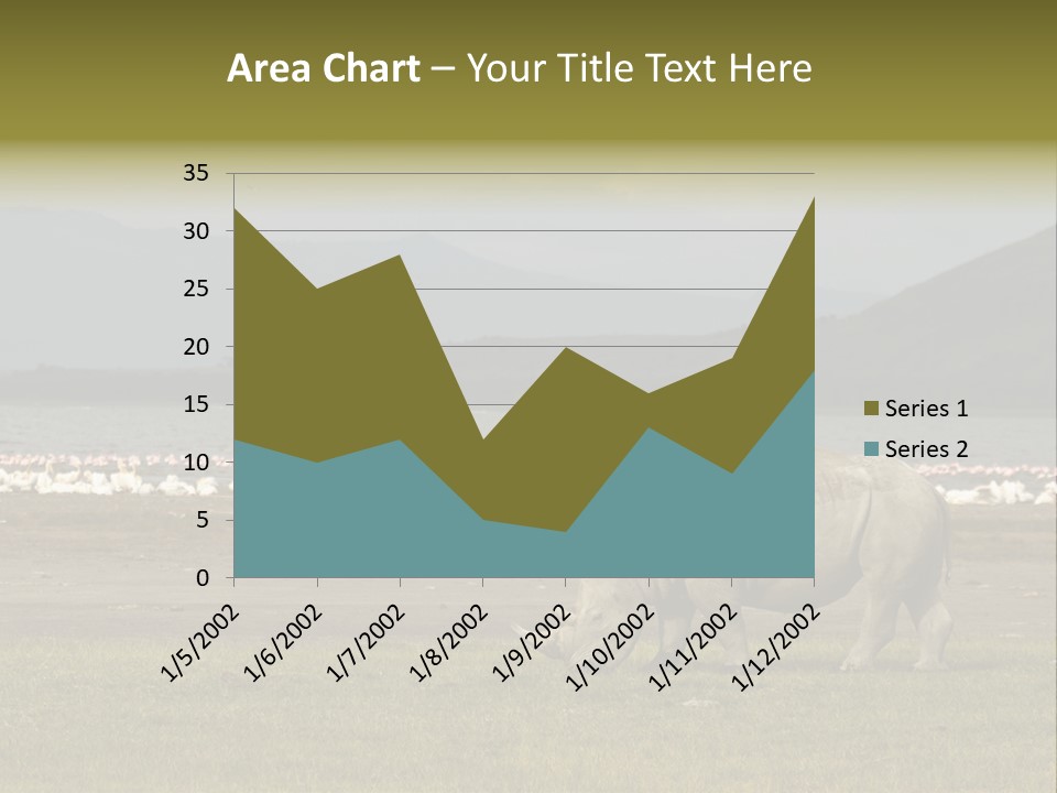 Rhinoceros Lake Nakuru Africa PowerPoint Template