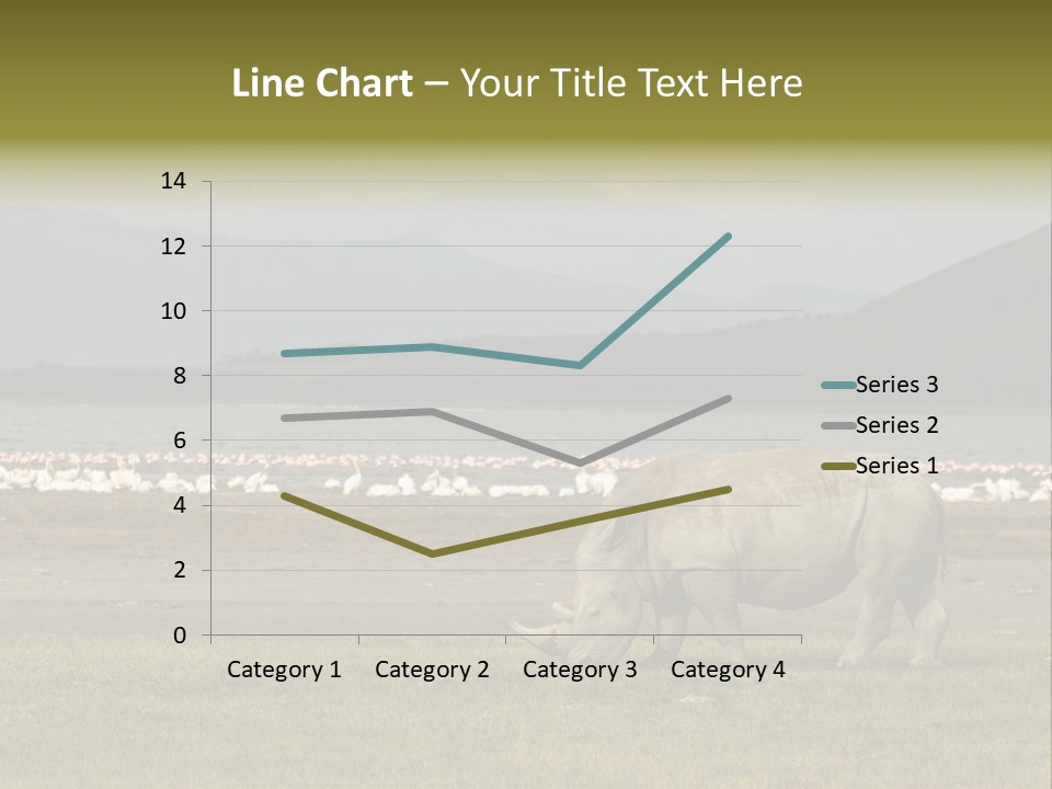 Rhinoceros Lake Nakuru Africa PowerPoint Template