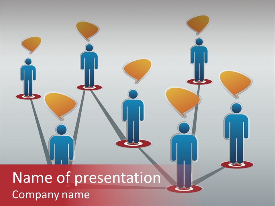 Team Media Icon PowerPoint Template