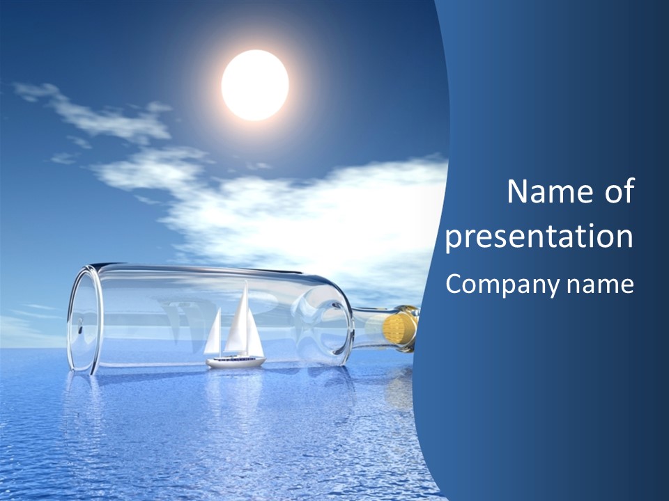 Bottle Motorized Fuel PowerPoint Template