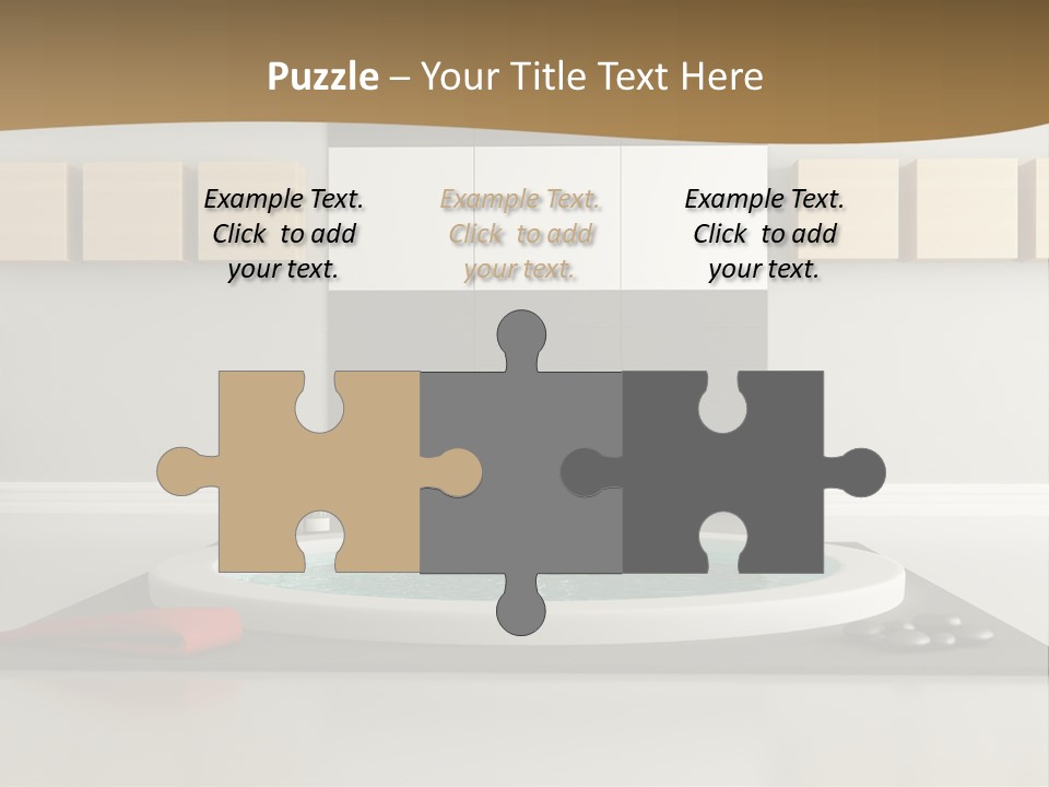 A Bath Tub With A Red Towel On Top Of It PowerPoint Template