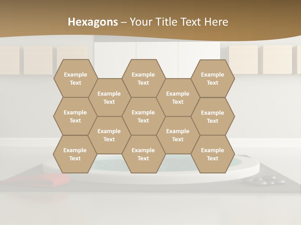 A Bath Tub With A Red Towel On Top Of It PowerPoint Template