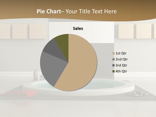 A Bath Tub With A Red Towel On Top Of It PowerPoint Template