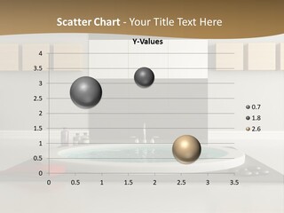 A Bath Tub With A Red Towel On Top Of It PowerPoint Template