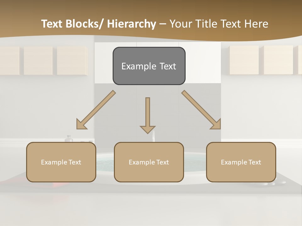 A Bath Tub With A Red Towel On Top Of It PowerPoint Template