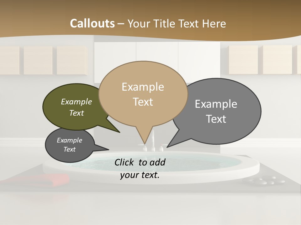 A Bath Tub With A Red Towel On Top Of It PowerPoint Template