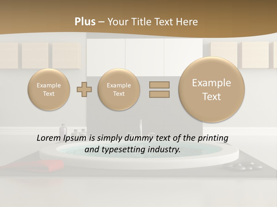 A Bath Tub With A Red Towel On Top Of It PowerPoint Template