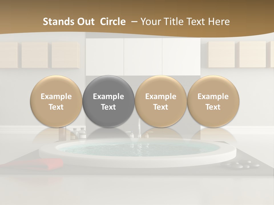 A Bath Tub With A Red Towel On Top Of It PowerPoint Template