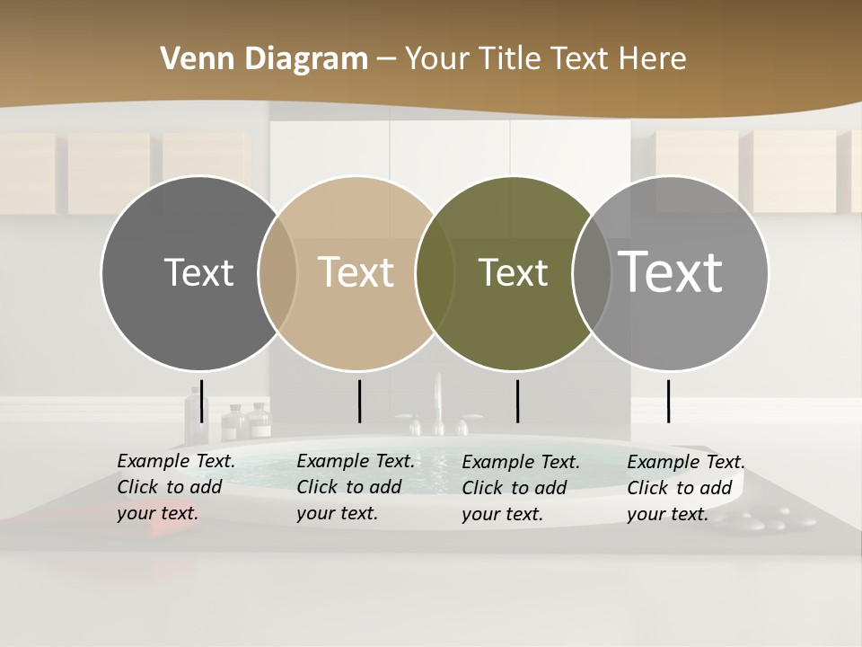A Bath Tub With A Red Towel On Top Of It PowerPoint Template