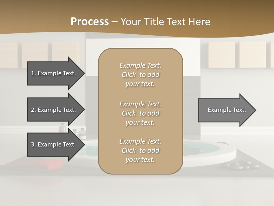 A Bath Tub With A Red Towel On Top Of It PowerPoint Template