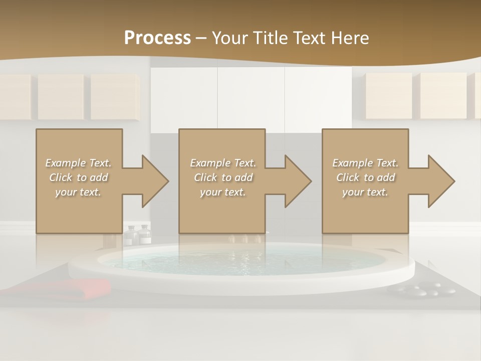 A Bath Tub With A Red Towel On Top Of It PowerPoint Template