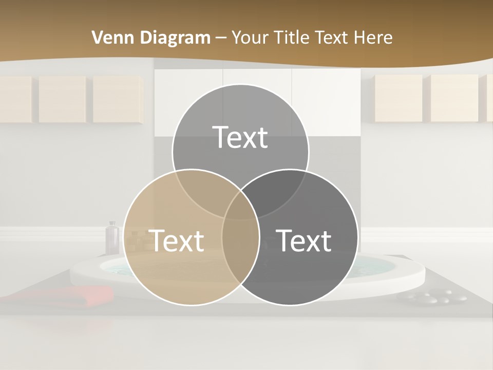 A Bath Tub With A Red Towel On Top Of It PowerPoint Template