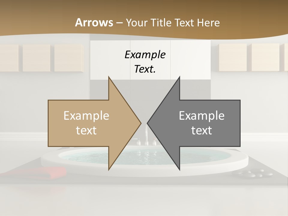 A Bath Tub With A Red Towel On Top Of It PowerPoint Template