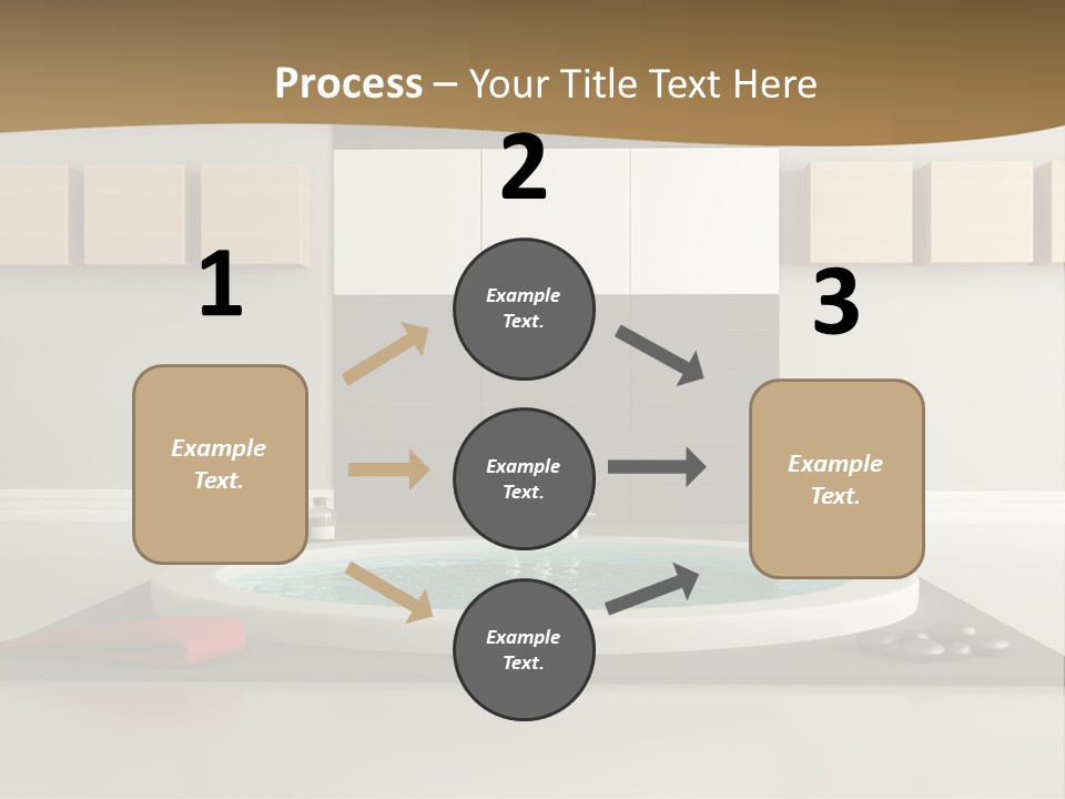 A Bath Tub With A Red Towel On Top Of It PowerPoint Template