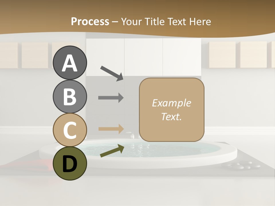 A Bath Tub With A Red Towel On Top Of It PowerPoint Template