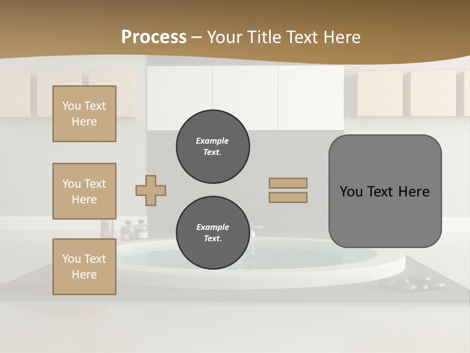 A Bath Tub With A Red Towel On Top Of It PowerPoint Template