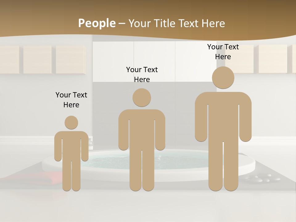 A Bath Tub With A Red Towel On Top Of It PowerPoint Template