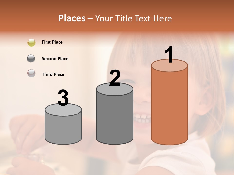 Young Female Spoon PowerPoint Template