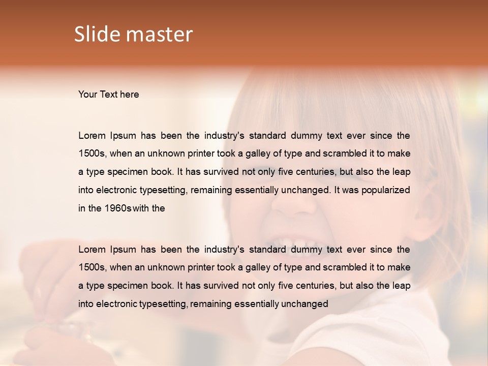 Young Female Spoon PowerPoint Template