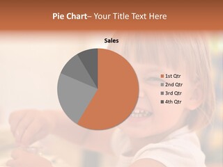 Young Female Spoon PowerPoint Template