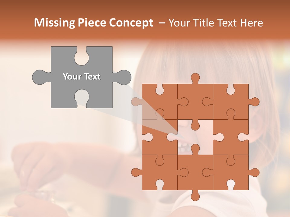 Young Female Spoon PowerPoint Template