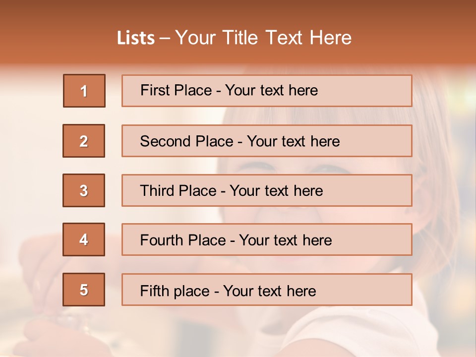 Young Female Spoon PowerPoint Template