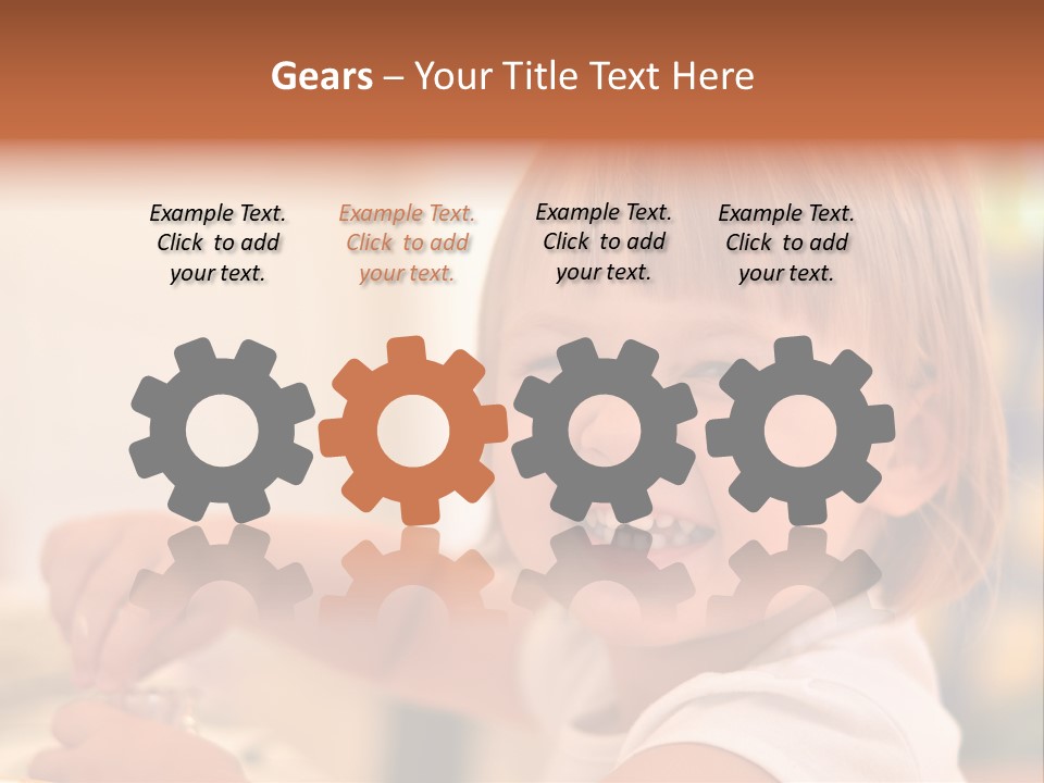 Young Female Spoon PowerPoint Template