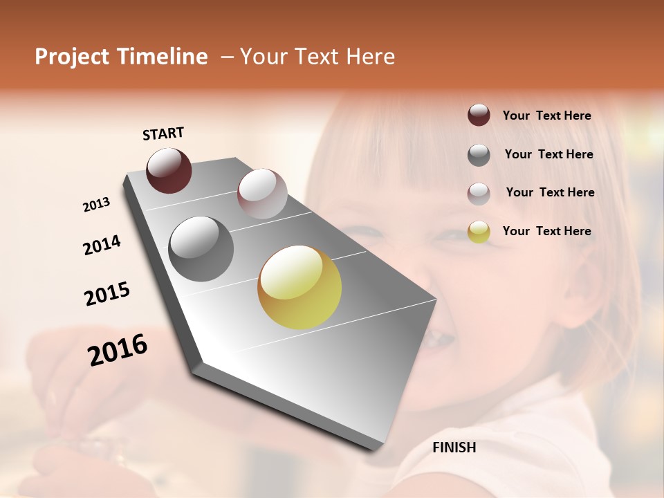 Young Female Spoon PowerPoint Template