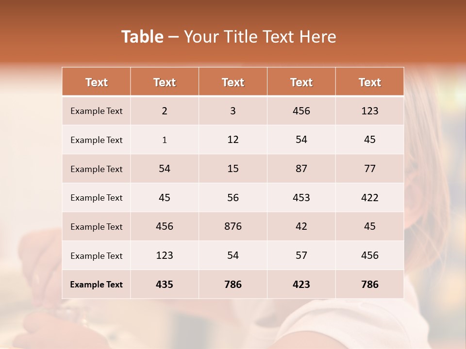 Young Female Spoon PowerPoint Template