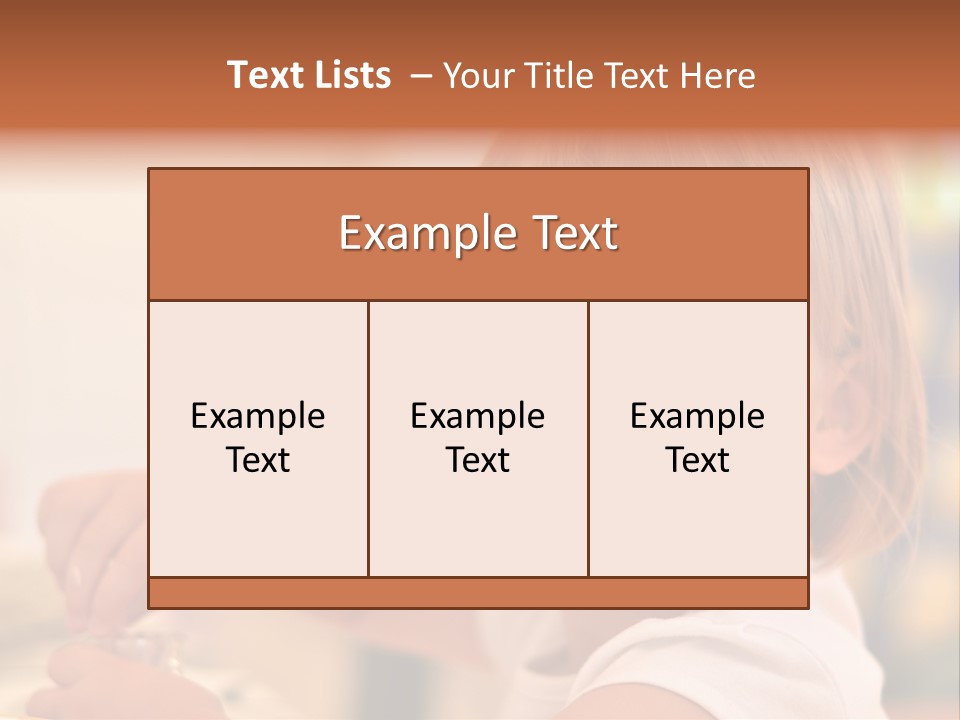 Young Female Spoon PowerPoint Template