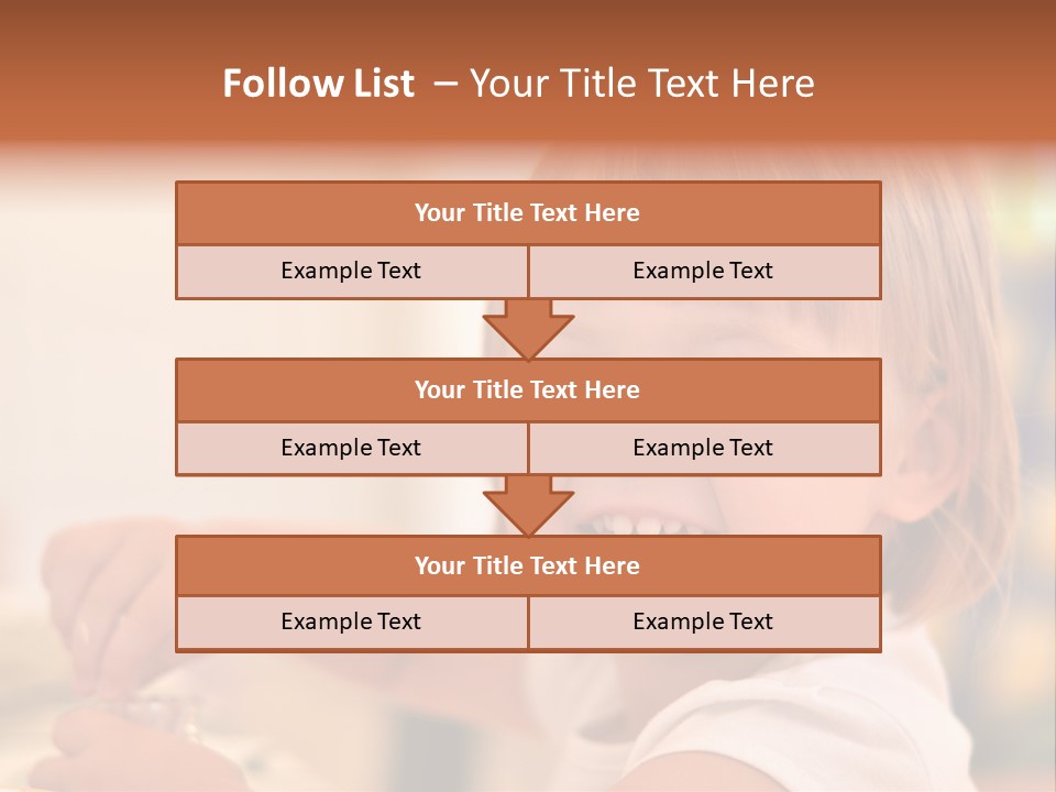 Young Female Spoon PowerPoint Template
