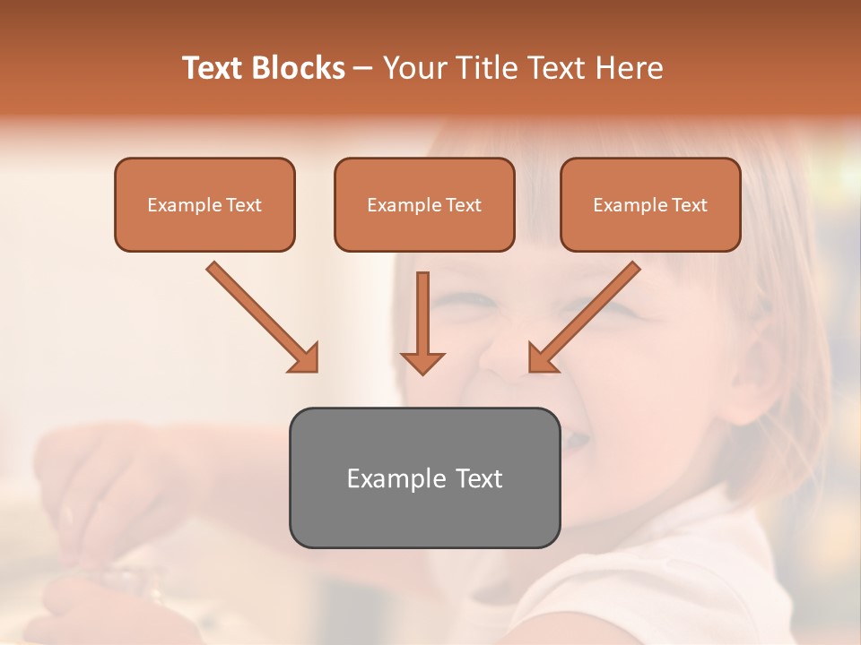 Young Female Spoon PowerPoint Template