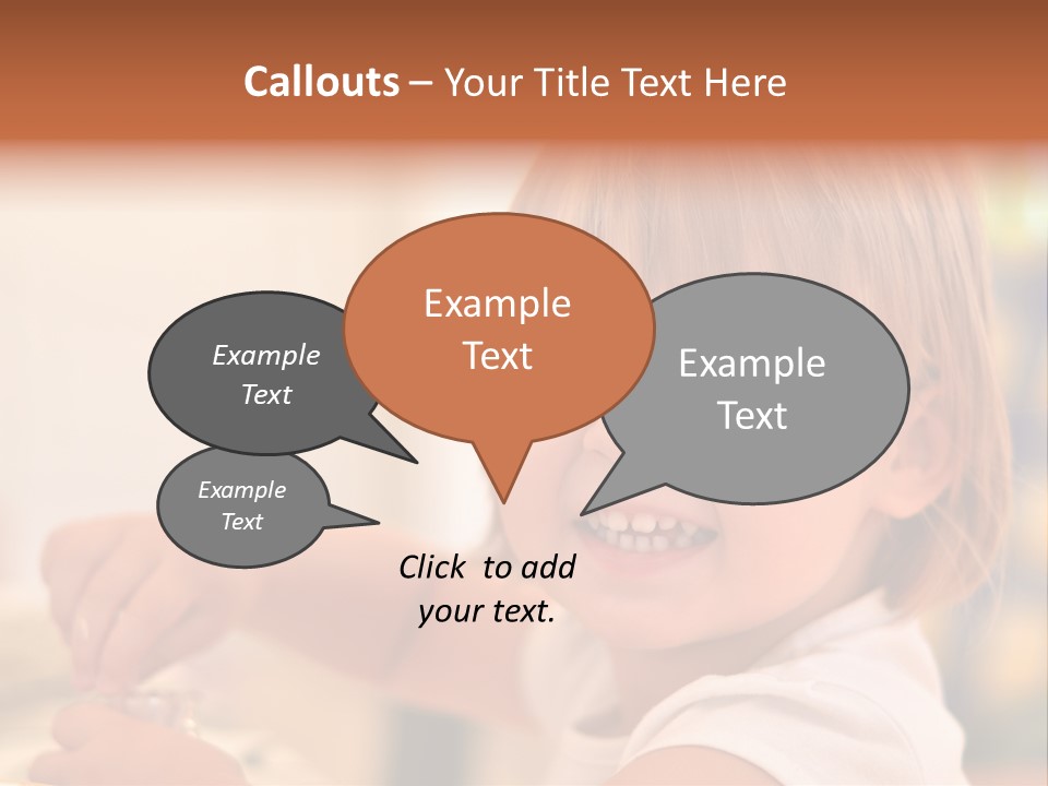 Young Female Spoon PowerPoint Template