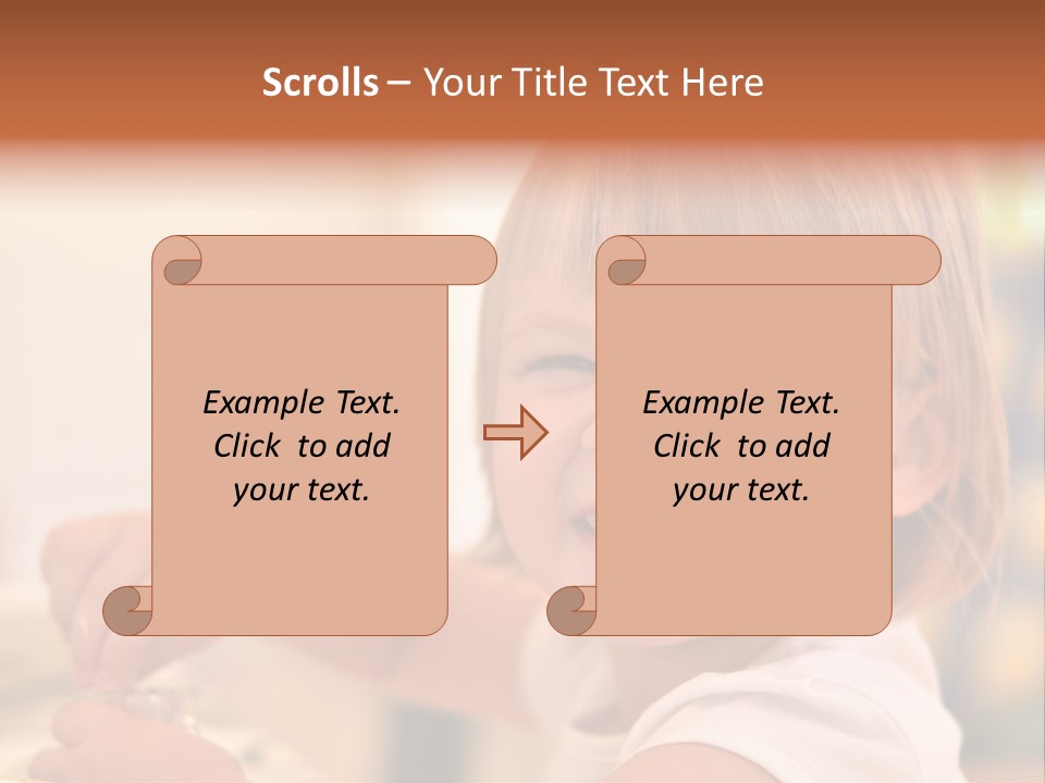Young Female Spoon PowerPoint Template