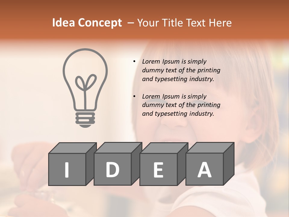 Young Female Spoon PowerPoint Template