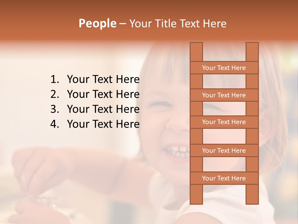 Young Female Spoon PowerPoint Template